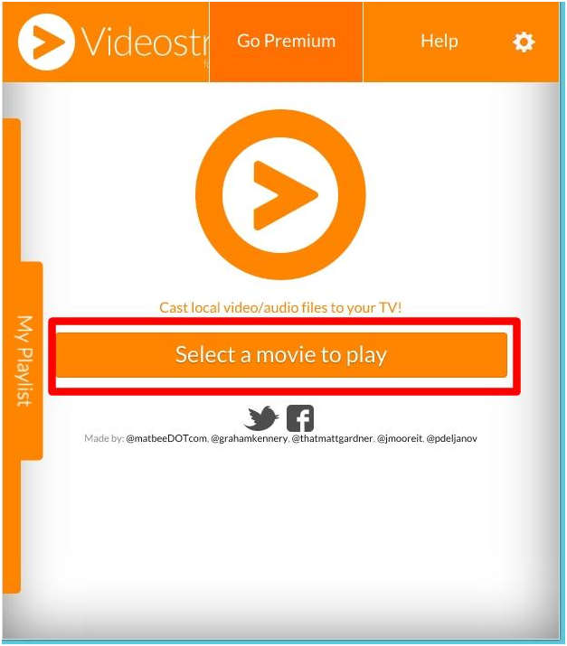 Videostream extension to Chromecast 