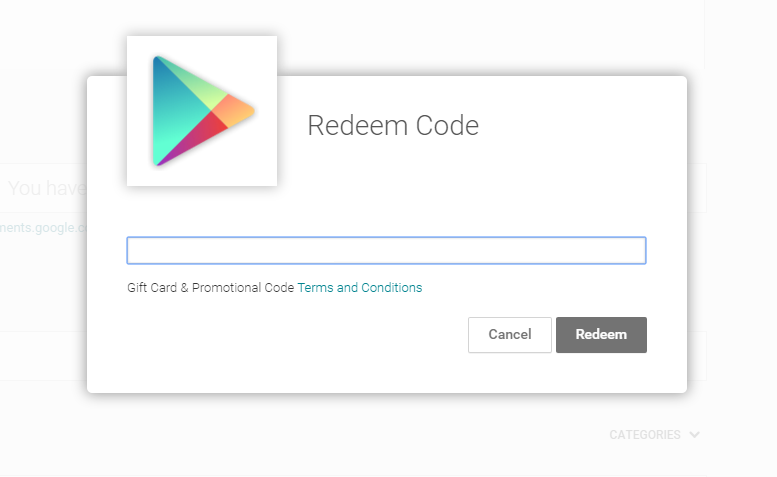 Google Play Redeem Code 
