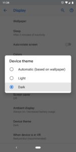 Turn On/Off Dark Mode on Android P